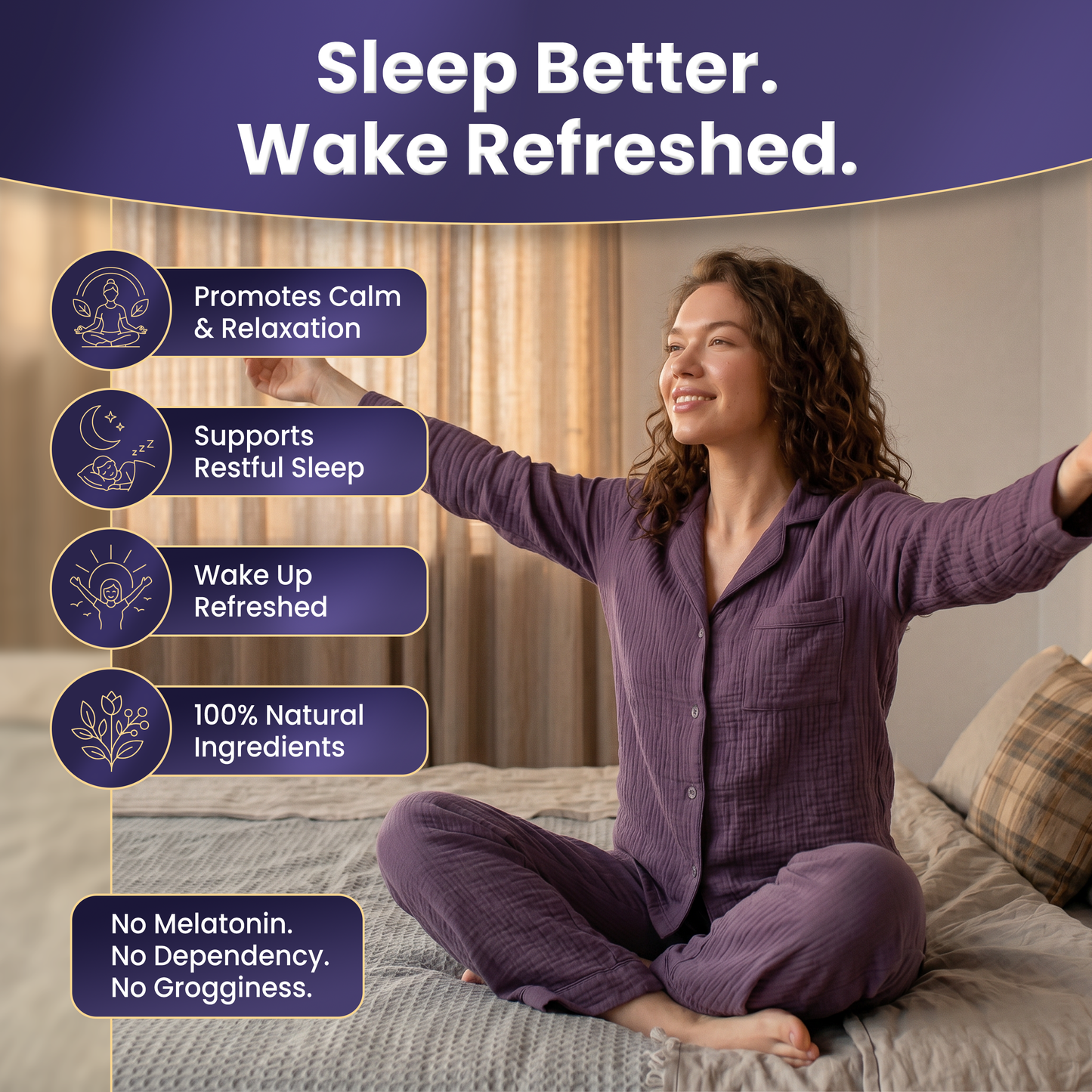 ALL-IN-ONE Natural Sleep Aid | Ashwagandha, Passionflower, Lemon Balm, Magnesium & L-Theanine | Melatonin-Free | BarnHerbs Sleep Essentials+ | 180 Capsules | Made in Canada